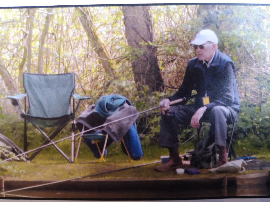 John in later years, still fishing
